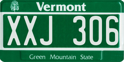 VT license plate XXJ306