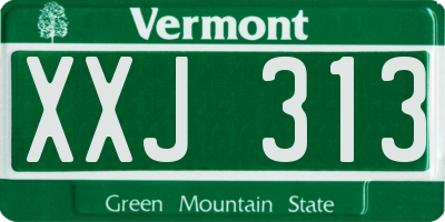 VT license plate XXJ313