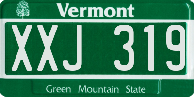 VT license plate XXJ319
