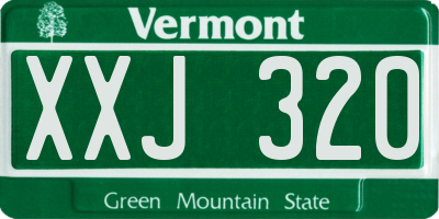 VT license plate XXJ320