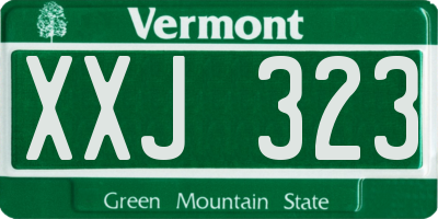 VT license plate XXJ323