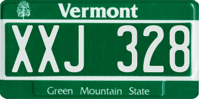 VT license plate XXJ328