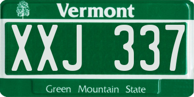 VT license plate XXJ337