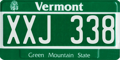 VT license plate XXJ338