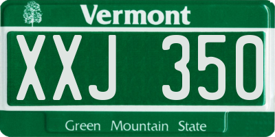 VT license plate XXJ350