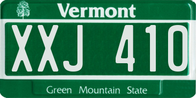 VT license plate XXJ410