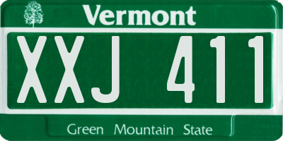 VT license plate XXJ411