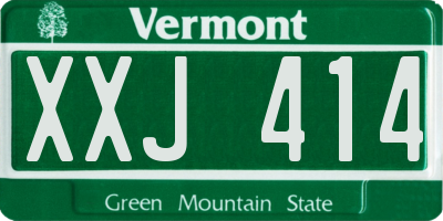 VT license plate XXJ414