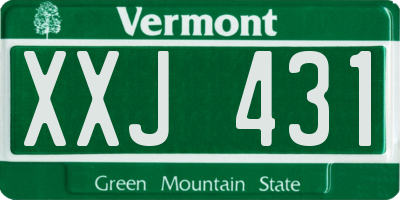 VT license plate XXJ431