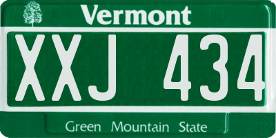 VT license plate XXJ434