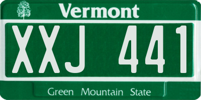 VT license plate XXJ441
