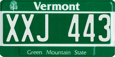 VT license plate XXJ443