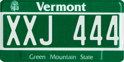 VT license plate XXJ444