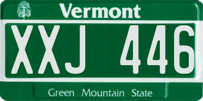 VT license plate XXJ446