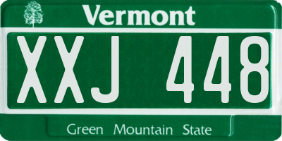 VT license plate XXJ448