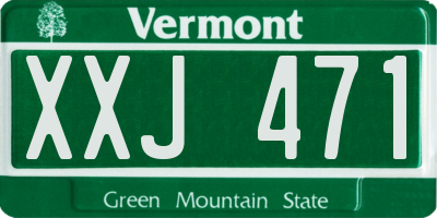 VT license plate XXJ471