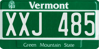 VT license plate XXJ485