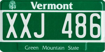 VT license plate XXJ486