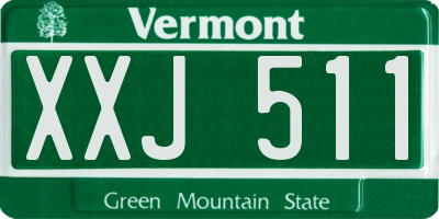 VT license plate XXJ511