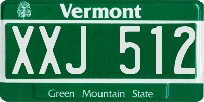 VT license plate XXJ512