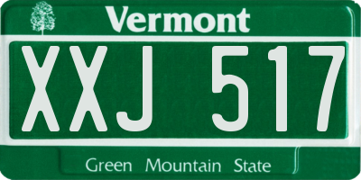 VT license plate XXJ517