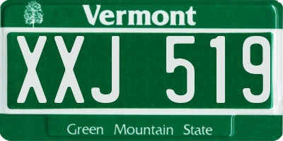 VT license plate XXJ519