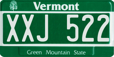 VT license plate XXJ522