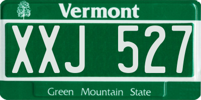 VT license plate XXJ527