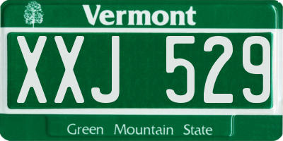 VT license plate XXJ529