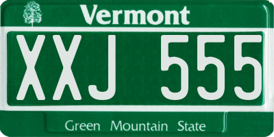 VT license plate XXJ555