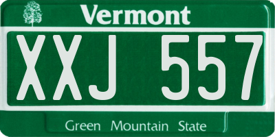 VT license plate XXJ557