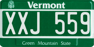 VT license plate XXJ559