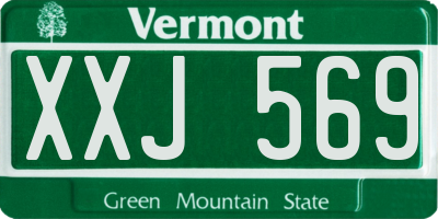 VT license plate XXJ569