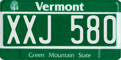VT license plate XXJ580