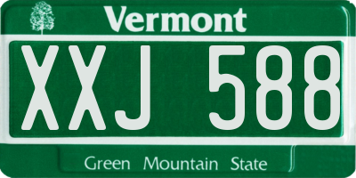 VT license plate XXJ588