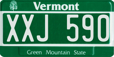 VT license plate XXJ590