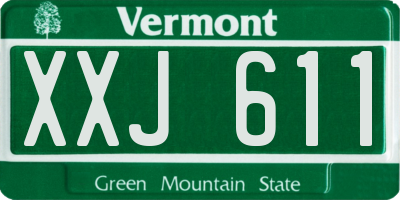 VT license plate XXJ611