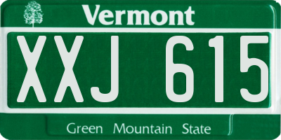 VT license plate XXJ615