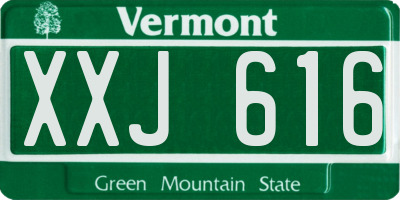 VT license plate XXJ616