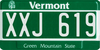 VT license plate XXJ619