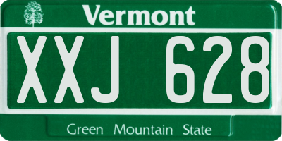 VT license plate XXJ628
