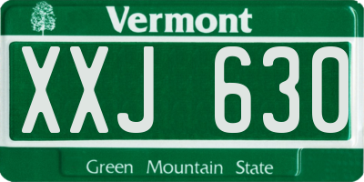 VT license plate XXJ630