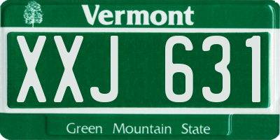 VT license plate XXJ631