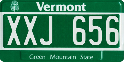 VT license plate XXJ656