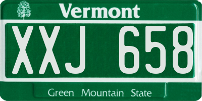 VT license plate XXJ658