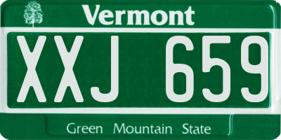 VT license plate XXJ659