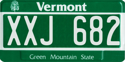VT license plate XXJ682