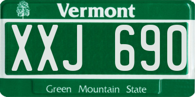 VT license plate XXJ690