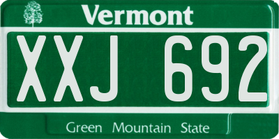 VT license plate XXJ692
