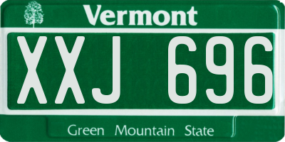 VT license plate XXJ696